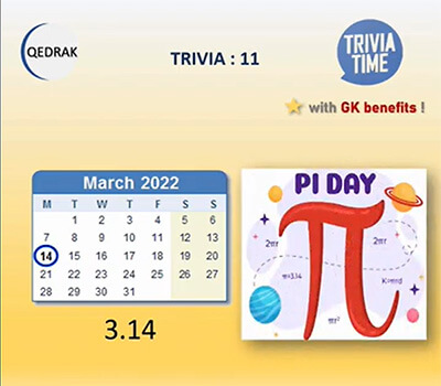 Trivia 11 : World PI Day