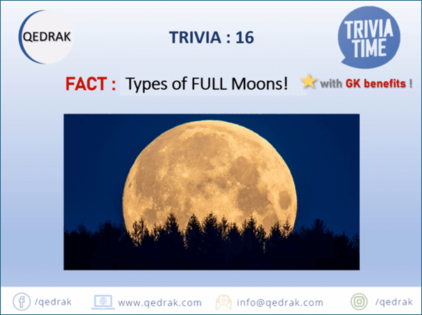 Trivia 16 – Types of Full Moons